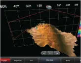  ??  ?? Garmin’s Panoptix sounder shows detail in 3-D.