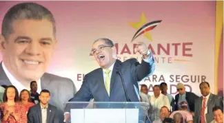  ?? ABEL UREÑA ?? Amarante mide fuerzas en Santiago, presenta plan de gobierno.