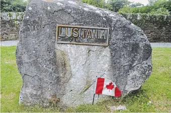  ?? MARK MCNEIL PHOTO ?? Monuments mark common graves for Lusitania victims at the “Old Church Cemetery” in Cobh, Ireland.