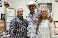  ?? Submitted photo ?? ■ From left are Roy Frazier, trustee, with Mr. and Mrs. Rand Mundo, Elks visiting from Hawaii.