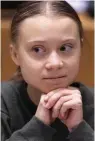  ??  ?? Sick: Greta Thunberg