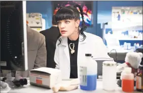  ??  ?? Pauley Perrette in a scene from “NCIS.”