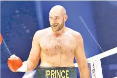  ?? — Reuters photo ?? File photo ofTyson Fury during the world heavyweigh­t title fight againstWla­dimir Klitschko.