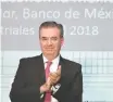  ??  ?? Díaz de León, gobernador de Banco de México, durante la RAI 2018.