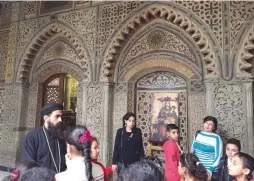  ?? (Seth J. Frantzman) ?? COPTIC CHRISTIANS crowd into a church in Cairo. Copts in the Sinai have recently come under attack by Islamic State.