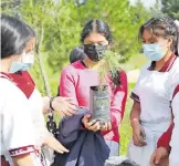  ?? /EDUARDO TLACHI ?? Plantarán más de 5 mil árboles en faldas de la Malinche