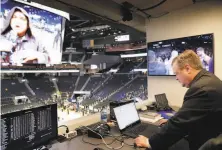  ?? Carlos Avila Gonzalez / The Chronicle 2019 ?? Warriors radio announcer Tim Roye will call games at Chase Center from what had been the visiting team’s TV booth.