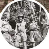  ??  ?? The leaders of Sparrow Force and the 2/2nd Independen­t Company. Major Bernard Callinan is second from the right