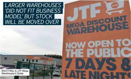  ?? ?? SHUTTING: A JTF Mega Warehouse in Stoke