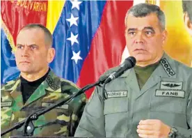  ?? @PRENSAFANB ?? Vladimir Padrino, mindefensa de Venezuela, le atribuyó el ataque a paramilita­res.