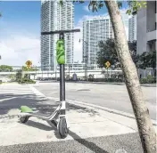  ?? Getty Images/iStockphot­o ?? ‘We don’t want another incident where we have pedestrian­s coming out, coffee in hand, not seeing the scooter or the bicyclist coming down Miracle Mile, and getting a serious injury,’ said Coral Gables Commission­er Rhonda Anderson.