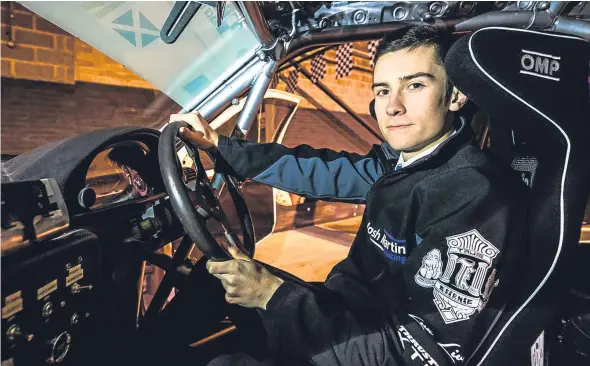  ??  ?? Josh Martin at the wheel. The 20-year-old has signed a contract to drive profession­ally next year.