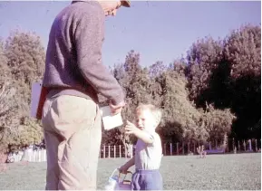  ??  ?? A young David Slack would trail around the family farm after his father Tony.