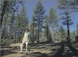  ?? Myung J. Chun Los Angeles Times ?? ECOLOGIST Chad Hanson, who lives in Big Bear Valley, is urging the Forest Service to shift its fire strategy to one that “starts from the home outward.”