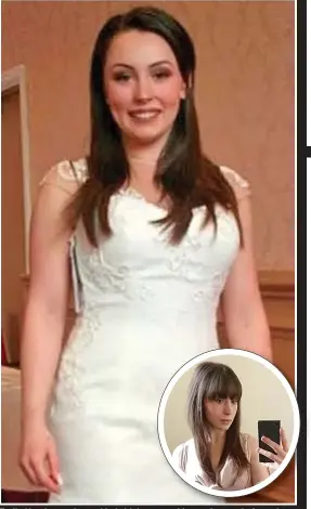  ??  ?? Emily Henthorn, pictured in bridal wear and inset, dreamed of marriage