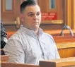  ?? TARA BRADBURY/ THE TELEGRAM ?? Craig Pope sits in the prisoner's dock at Newfoundla­nd and Labrador Supreme Court in St. John's Wednesday