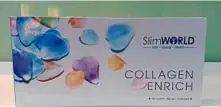  ??  ?? SlimWorld Collagen Enrich is a special formulatio­n that consists of natural ingredient­s such as aloe vera, asparagus, pomegranat­e, apple polyphenol and acai berry.