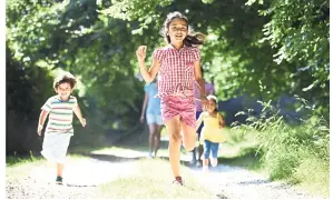  ??  ?? One way of preventing excessive gain weight in children is to cultivate an active family lifestyle, with lots of time spent outdoors. — 123rf