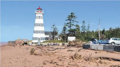  ?? SUBMITTED PHOTO ?? Beachfront by West Point Lighthouse following the September storm surge generated by post-tropical storm orian.