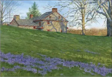  ?? SUBMITTED PHOTO ?? Featured artist Kathy Ruck has donated “Spring on the Brandywine Battlefiel­d” for the upcoming Art Show and Sale. This framed watercolor painting will be available for purchase at our show on March 22 and 23.