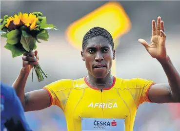  ?? Picture: Getty Images ?? Caster Semenya, celebratin­g her Continenta­l Cup victory, hasn’t been beaten in an 800m contest since 2015.