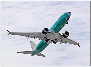  ?? AP ?? Boeing Co. announced Tuesday at the Paris Air Show its first sale of Boeing 737 Max jetliners since March, when the aircraft model was grounded in the wake of two deadly crashes.