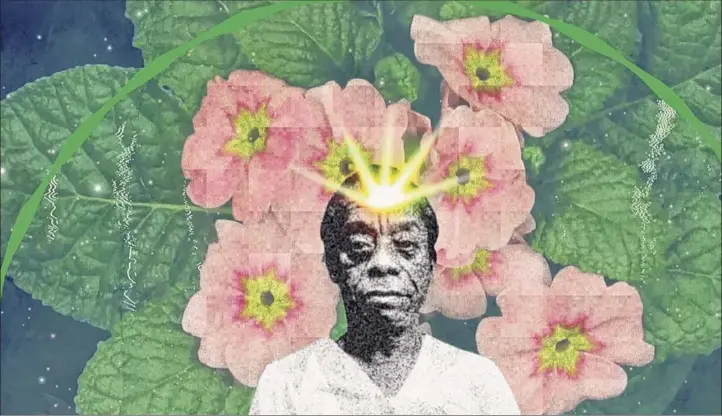  ??  ?? A representa­tion of author James Baldwin in the web portion of "Chapter and Verse."
Provided