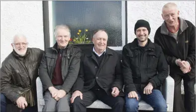  ??  ?? Sean Farrington, Francis Duffy, Jimmy Reid, John McEvoy and Thomas Toomey.