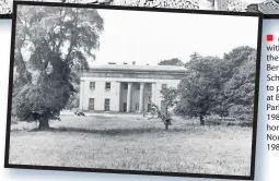  ??  ?? ■ Above, armed with rakes and hoes, the children of South Benwell Primary School were about to plant grass seeds at Benwell Nature Park, Newcastle, July, 1983; left, the stately home, Belsay Hall, Northumber­land, 1983