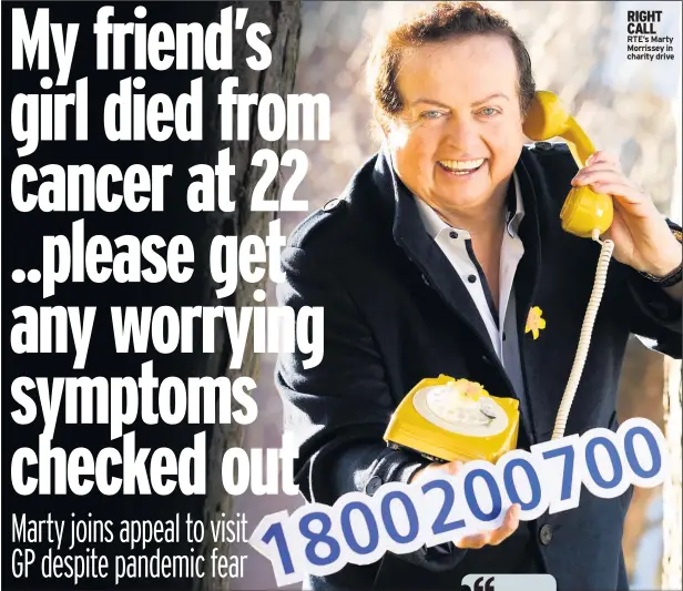  ??  ?? RIGHT CALL RTE’S Marty Morrissey in charity drive