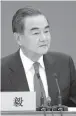  ??  ?? Chinese State Councilor and Foreign Minister Wang Yi (Xinhua)