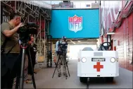  ?? Yong Kim /TNS ?? A medical cart on display for injured players during the health and safety tour for Super Bowl LVII at State Farm Stadium in Glendale, AZ onthursday.