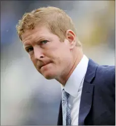  ?? THE ASSOCIATED PRESS FILE ?? The Union signed manager Jim Curtin to a two-year contract extension Wednesday. Curtin has the club in first place in MLS East and off to its best start through 21 games in team history.