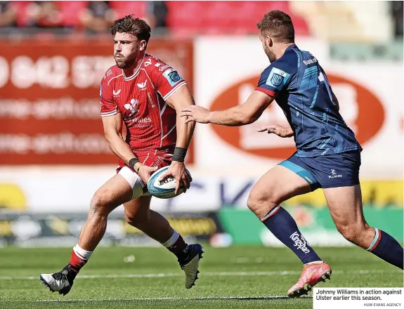  ?? HUW EVANS AGENCY ?? Johnny Williams in action against Ulster earlier this season.