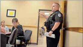  ?? sean Williams ?? Aragon Police Sgt. Christian Cruz talked about the need for new body cameras during the city council’s August 15 work session.