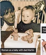 ?? ?? Roman as a baby with dad Martin