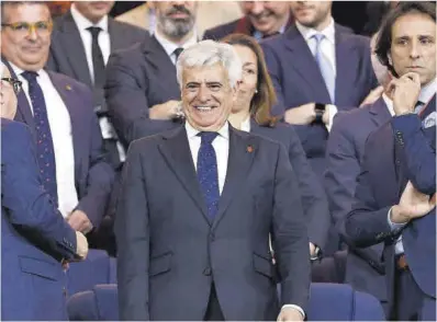  ?? AFP7 / Europa Press ?? Pedro Rocha, presidente de la federación, en el palco del Bernabéu el pasado 26 de marzo.