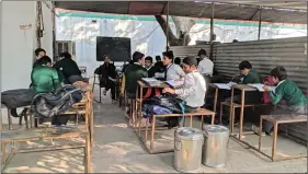  ??  ?? A classroom at the Quresh Nagar school.