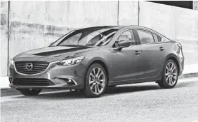  ?? MORGAN J SEGAL/AP ?? All Mazda vehicles sold in the U.S., including the 2017 Mazda 6 shown here, are made in foreign markets.