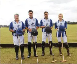  ?? BOYS & GIRLS CLUBS OF PALM BEACH COUNTY / CONTRIBUTE­D ?? Joe DiMenna,
Nic Roldan, Martin
Pepa and Riley Ganzi competed in the fifth annual Great Futures Celebrity Polo Charity Cup & Brunch at Grand Champions Polo Club in Wellington on March 11.