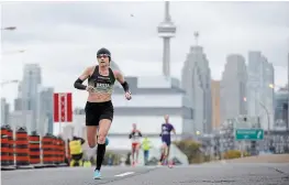  ?? COLE BURSTON THE CANADIAN PRESS ?? Runner Krista Duchene of Brantford knew it was likely only a matter of when, not if, the Boston Marathon would be cancelled due to COVID-10.