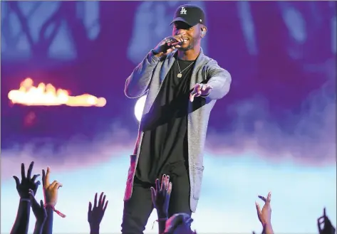  ?? MATT SAYLES ?? Up-and-coming rapper Bryson Tiller headlines at the Fox Theater in Oakland Dec. 30.