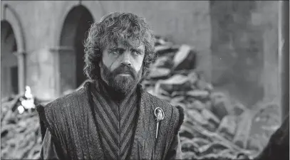  ?? [HELEN SLAON/HBO] ?? Peter Dinklage is among several “Game of Thrones” actors likely to land an Emmy nomination Tuesday.