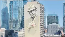  ?? WIKIMEDIA COMMONS ?? The Leonard Cohen mural on Crescent Street in Montreal.