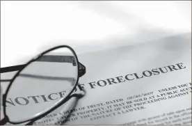  ?? Dreamstime/tns/tns ?? The federal government’s foreclosur­e moratorium and CARES Act mortgage forbearanc­e program have kept foreclosur­es relatively low.