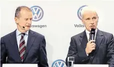  ?? Herbert Diess (vlevo) přišel do VW v roce 2015 a byl považován za potenciáln­ího budoucího šéfa koncernu. Tím je nyní Matthias Müller. FOTO BLOOMBERG ?? Nástupce?