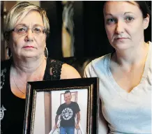  ?? Richard Marjan/postmedia News ?? Widow Bonnie Frazer, left, and stepdaught­er daughter Cheryl Stinson are feeling the sting of being rejected by a church cancelling Larry Frazer’s funeral because of what he was wearing in this picture.