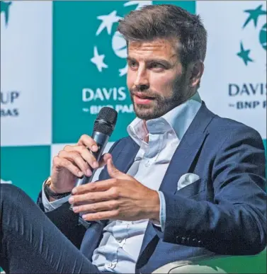  ??  ?? MÁS PROYECTOS. Piqué tiene más planes de futuro, ahora relacionad­os con el fútbol.