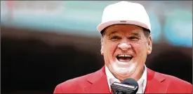  ?? AP 2017 ?? Former Reds great Pete Rose is essentiall­y a profession­al autograph signer who loves to entertain every bit as much as any other performer you’ll see in Vegas.