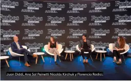  ?? ?? Juan Diddi, Ana Sol Peinetti Nicolás Kirchuk y Florencia Radici.
